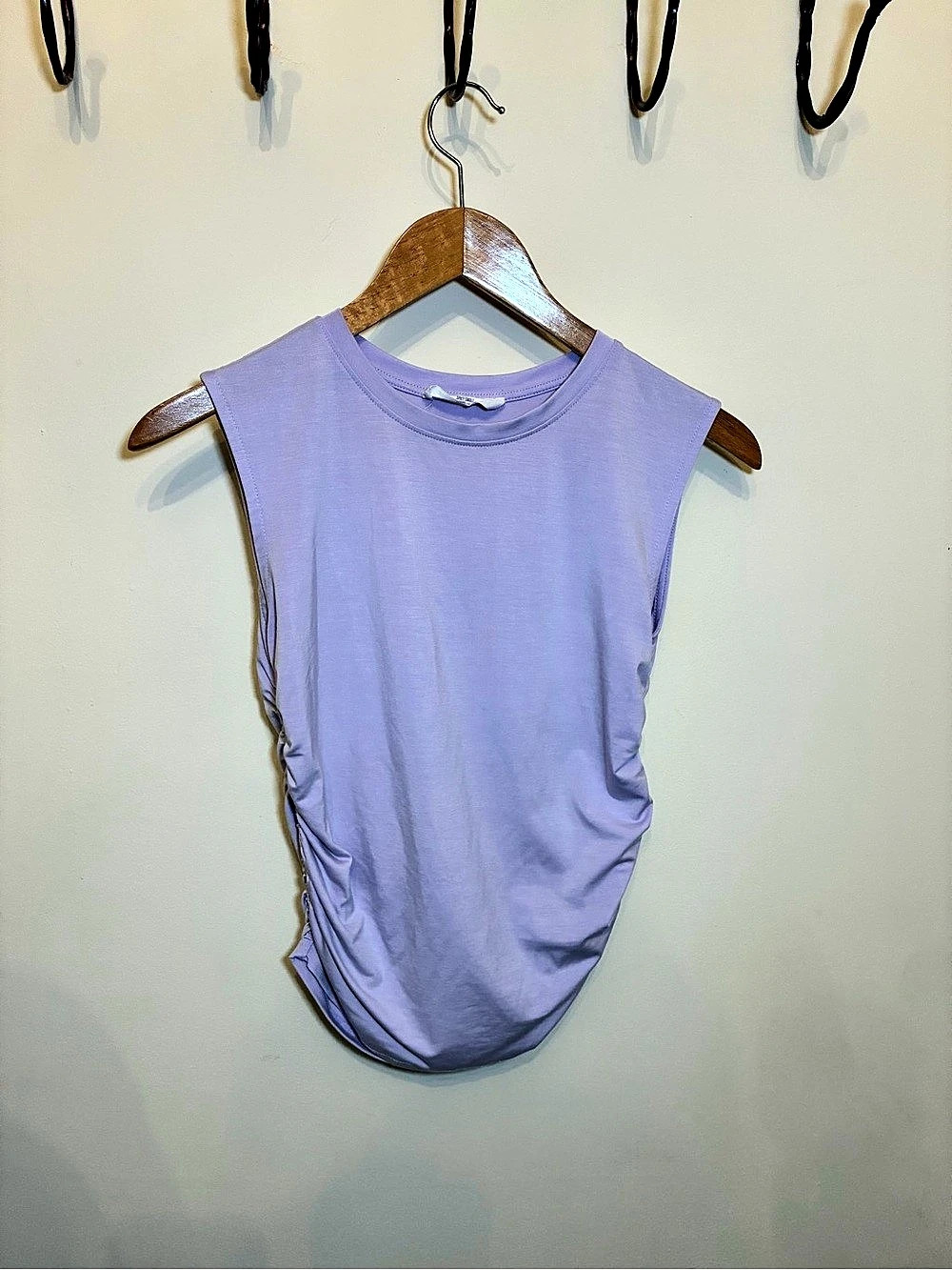 Double Zero Ruched Tank Top in Purple Small Like New